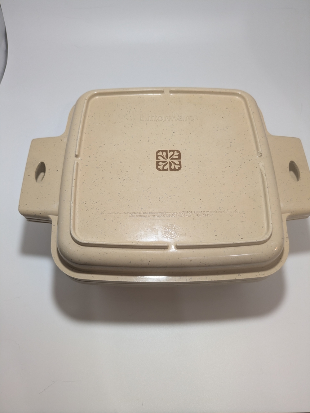 Cream Square Covered Casserole - Cream